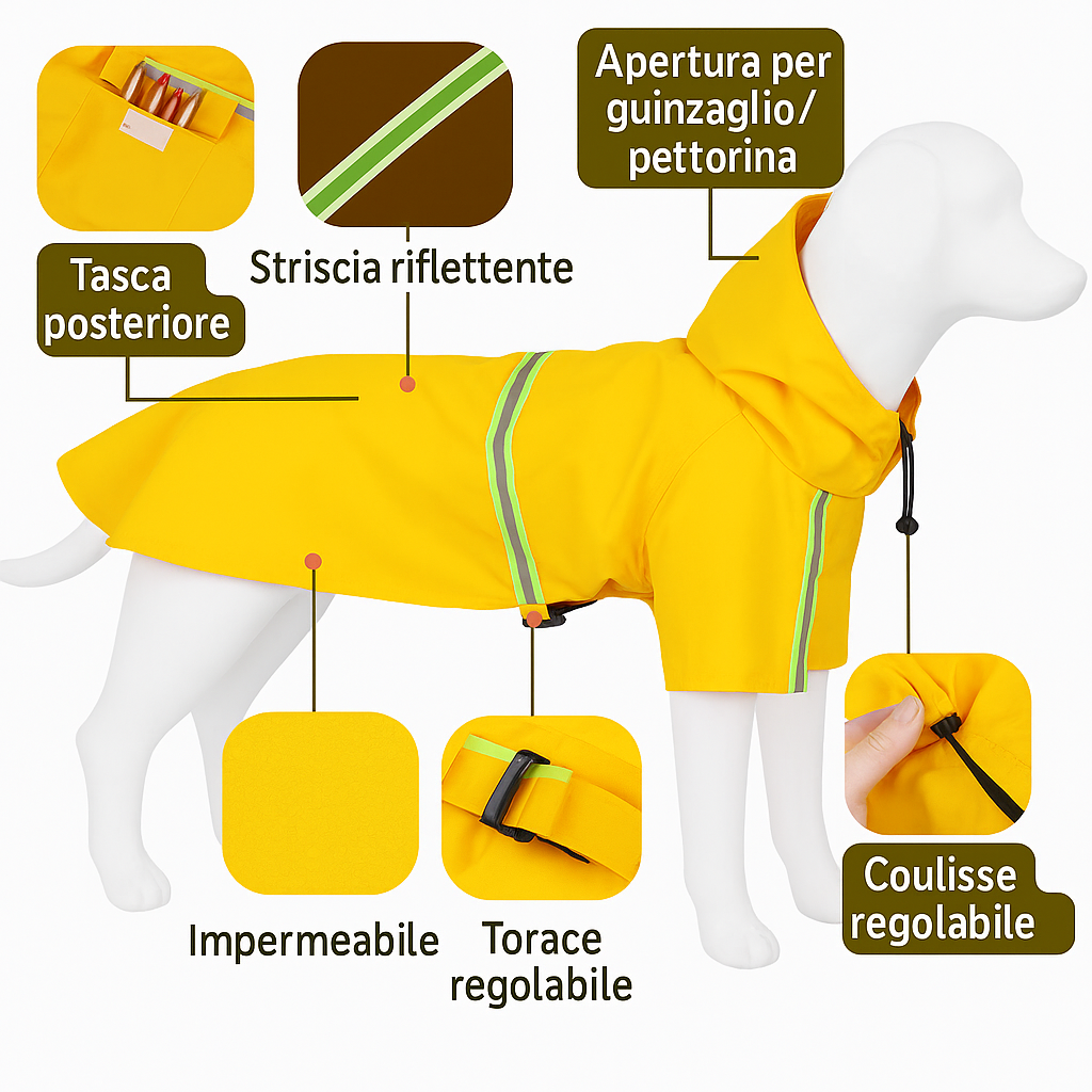 Impermeabile per cani