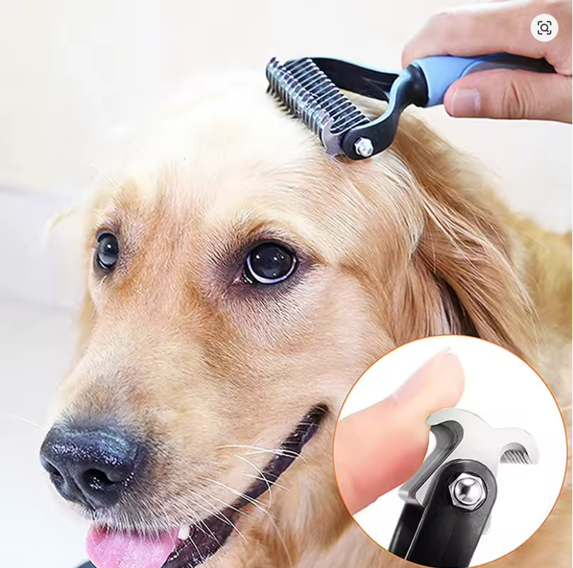 Pettine Districante 2-in-1 per Cani e Gatti